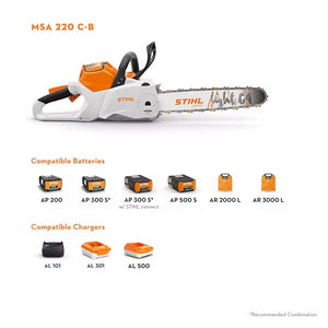 Stihl MSA 220 C-B Battery Powered Chainsaw