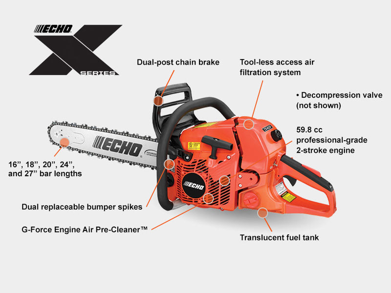 59.8 CC CHAINSAW WITH 27