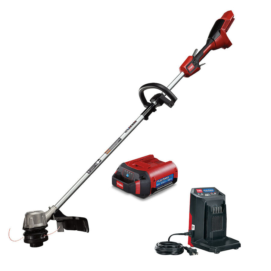 Toro 51830 60V MAX* 14 in. (35.5 cm) / 16 in. (40.6 cm) Brushless String Trimmer with 2.5Ah Battery