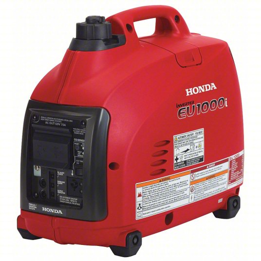 HONDA Portable Generator: Inverter, Gasoline, 900 W Running, 1,000 W Starting, 120V AC, Recoil